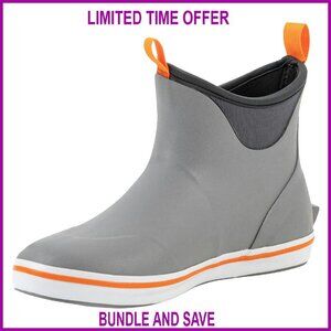 Waterproof Ankle Rain Boots Non-Slip Rubber Deck Shoes Size 6-11
